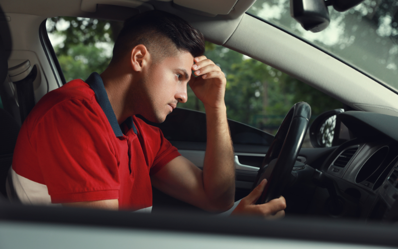 Driver concerned after hearing a knocking noise from his car